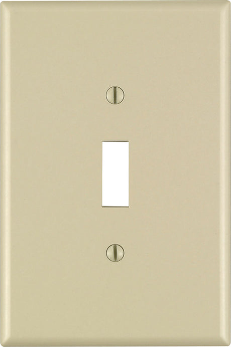 Leviton Ivory 1 gang Thermoset Plastic Toggle Wall Plate 1 pk