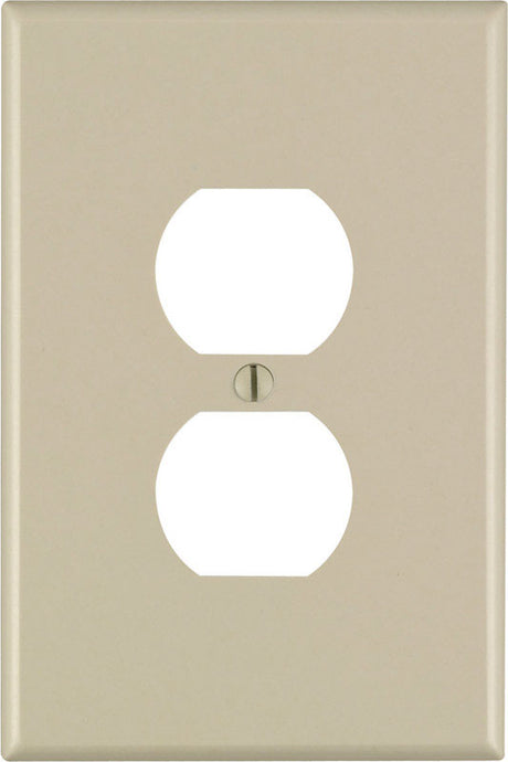 Leviton Ivory 1 gang Thermoset Plastic Duplex Wall Plate 1 pk