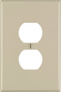 Leviton Ivory 1 gang Thermoset Plastic Duplex Wall Plate 1 pk