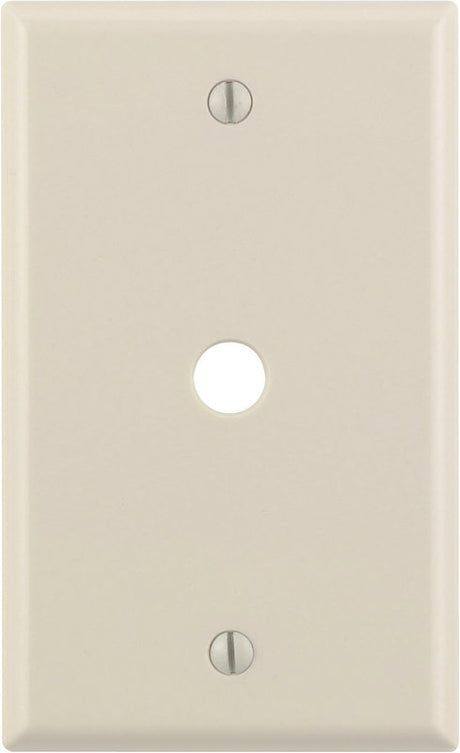 Leviton Almond 1 gang Thermoset Plastic Cable/Telco Wall Plate 1 pk