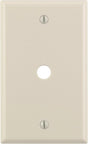 Leviton Almond 1 gang Thermoset Plastic Cable/Telco Wall Plate 1 pk