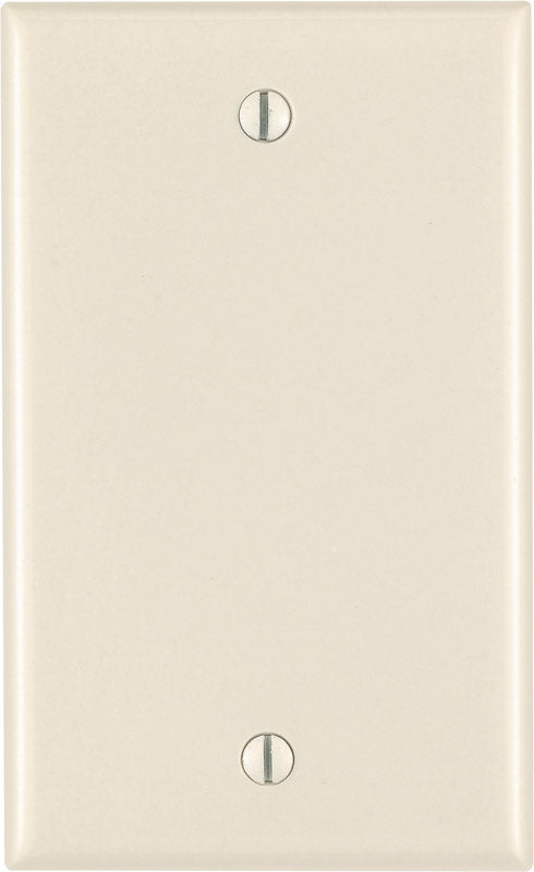 Leviton Almond 1 gang Thermoset Plastic Blank Wall Plate 1 pk