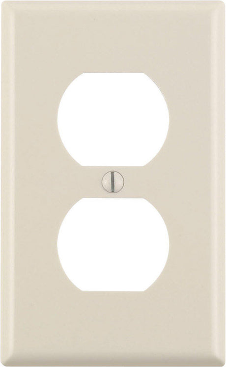 Leviton Almond 1 gang Thermoset Plastic Duplex Wall Plate 1 pk