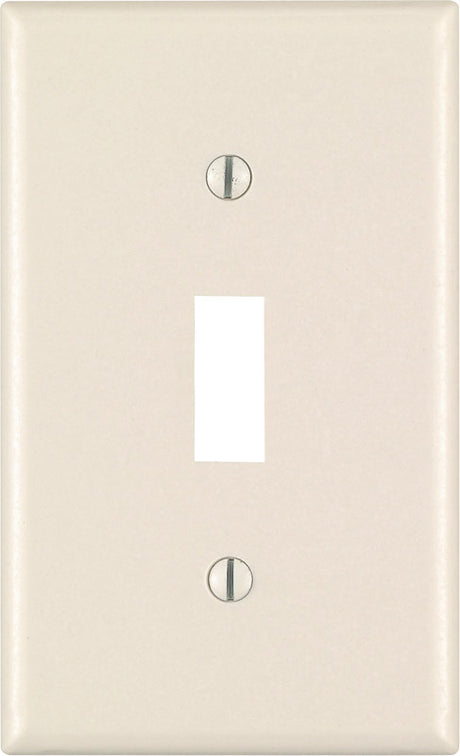 Leviton Light Almond 1 gang Thermoset Plastic Toggle Wall Plate 1 pk