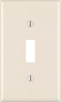 Leviton Light Almond 1 gang Thermoset Plastic Toggle Wall Plate 1 pk