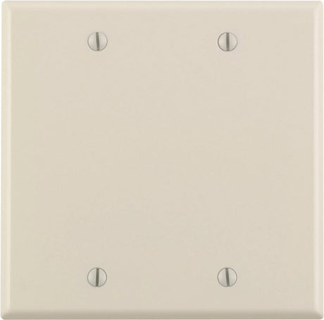 Leviton Almond 2 gang Thermoset Plastic Blank Wall Plate 1 pk