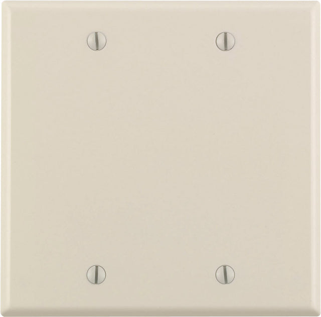 Leviton Almond 2 gang Thermoset Plastic Blank Wall Plate 1 pk