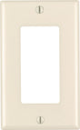 Leviton Decora Almond 1 gang Thermoset Plastic Decorator Wall Plate 1 pk