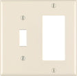 Leviton Decora Almond 2 gang Thermoset Plastic Decorator/Toggle Wall Plate 1 pk