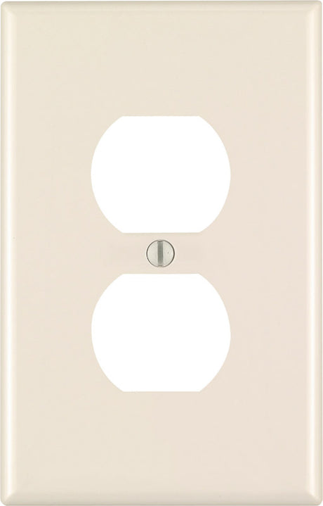 Leviton Almond 1 gang Nylon Duplex Wall Plate 1 pk