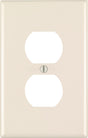 Leviton Almond 1 gang Nylon Duplex Wall Plate 1 pk