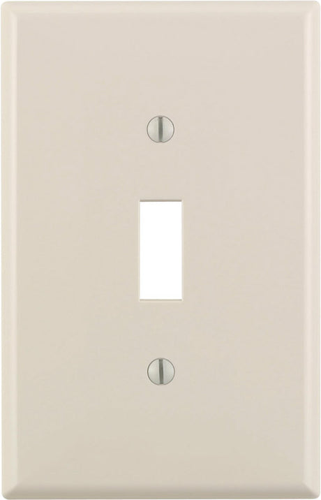 Leviton Almond 1 gang Nylon Toggle Wall Plate 1 pk
