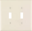 Leviton Almond 2 gang Nylon Toggle Wall Plate 1 pk