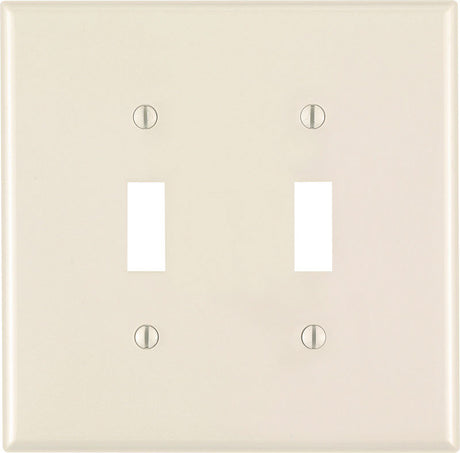 Leviton Almond 2 gang Nylon Toggle Wall Plate 1 pk