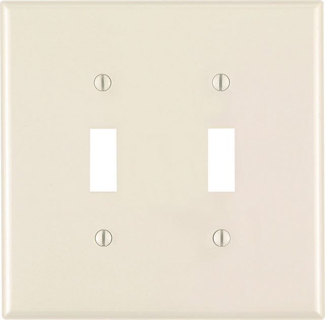 Leviton Almond 2 gang Nylon Toggle Wall Plate 1 pk