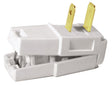 Leviton Commercial and Residential Thermoplastic Straight Blade Plug 1-15P 18/2 - 16/2 AWG 2 Pole 2