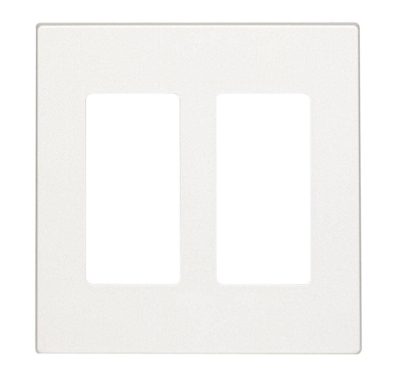 Leviton Decora White 2 gang Polycarbonate Decorator Wall Plate 1 each