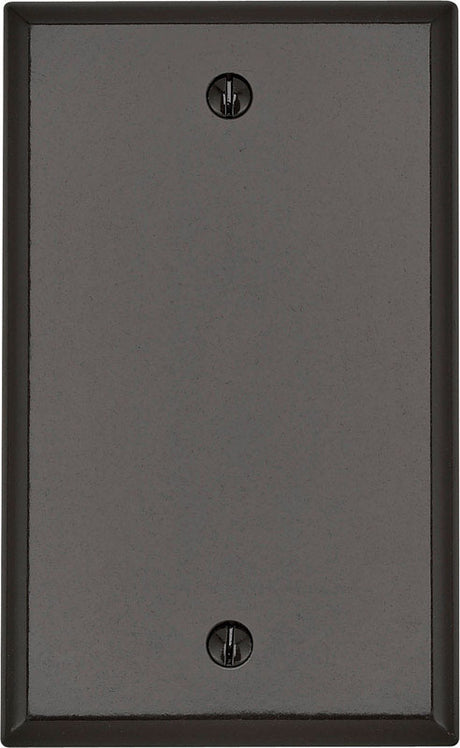 Leviton Brown 1 gang Thermoset Plastic Blank Wall Plate 1 pk