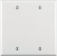 Leviton White 2 gang Plastic Blank Wall Plate 1 pk