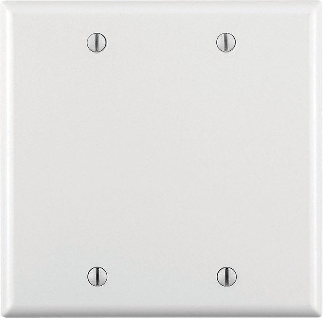 Leviton White 2 gang Plastic Blank Wall Plate 1 pk