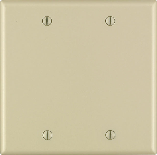 Leviton Ivory 2 gang Thermoset Plastic Blank Wall Plate 1 pk