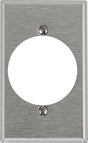 Leviton Silver 1 gang Stainless Steel Outlet Wall Plate 1 pk
