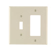 Leviton Almond 2 gang Nylon Decorator/Toggle Wall Plate 1 pk