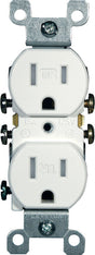 Leviton 15 amps 125 V Duplex White Outlet 5-15R 1 pk