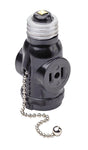 Leviton Plastic Medium Base Lampholder 1 pk