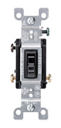 Leviton 15 amps Three Pole 3-Way Toggle AC Quiet Switch Black 1 pk