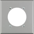 Leviton Silver 2 gang Stainless Steel Single Outlet Wall Plate 1 pk