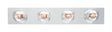 Westinghouse Chrome Silver 4 lights Incandescent Bathroom Bar Fixture Wall Mount