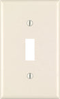 Leviton Almond 1 gang Plastic Toggle Wall Plate 1 pk