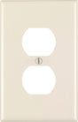 Leviton Almond 1 gang Plastic Duplex Wall Plate 1 pk