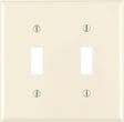 Leviton Almond 2 gang Thermoset Plastic Toggle Wall Plate 1 pk