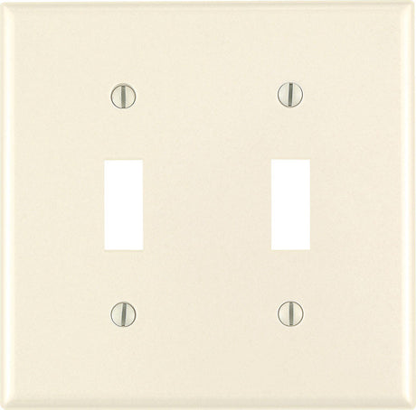 Leviton Almond 2 gang Thermoset Plastic Toggle Wall Plate 1 pk