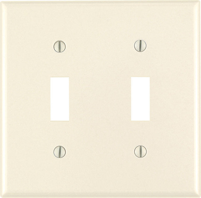Leviton Almond 2 gang Thermoset Plastic Toggle Wall Plate 1 pk
