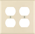 Leviton Almond 2 gang Thermoset Plastic Duplex Wall Plate 1 pk