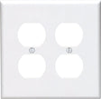 Leviton Midway White 2 gang Nylon Duplex Wall Plate 1 pk