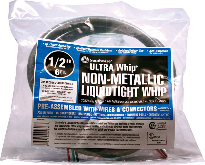 Southwire 1/2 in. D X 6 ft. L Flexible Electrical Conduit