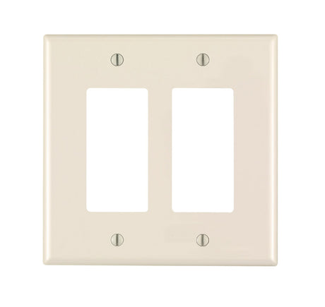 Leviton Decora Light Almond 2 gang Nylon Duplex Wall Plate 1 pk