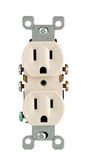 Leviton 15 amps 125 V Light Almond Outlet 5-15R 10 pk