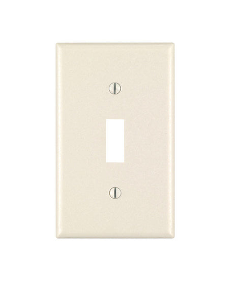 Leviton Light Almond 1 gang Thermoset Plastic Toggle Wall Plate 10 pk