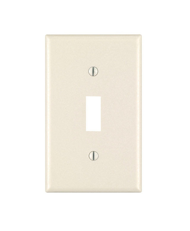 Leviton Light Almond 1 gang Thermoset Plastic Toggle Wall Plate 10 pk