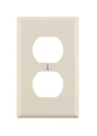 Leviton Light Almond 1 gang Thermoset Plastic Duplex Wall Plate 10 pk