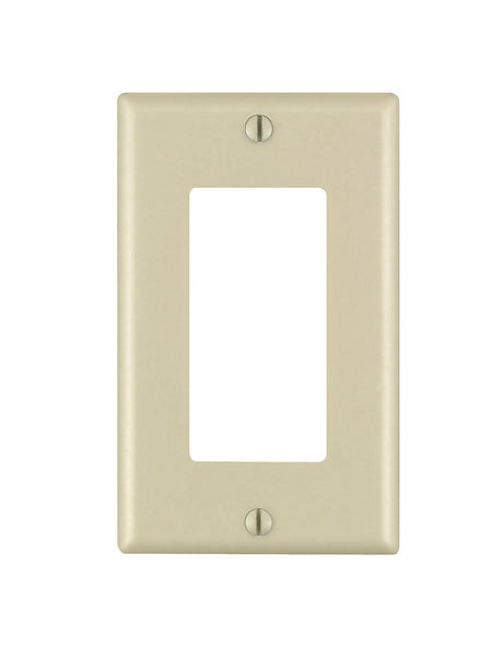 Leviton Decora Ivory 1 gang Thermoset Plastic Decorator Wall Plate 10 pk