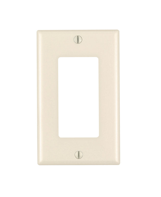Leviton Decora Almond 1 gang Thermoset Plastic Decorator Wall Plate 10 pk