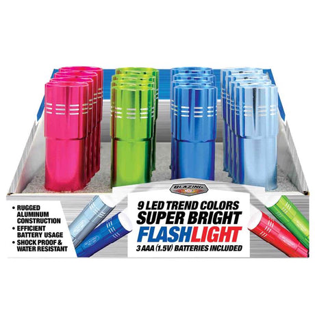 Blazing LEDz Trend Colors 54 lm Assorted LED Flashlight AAA Battery