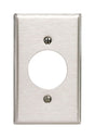 Leviton Commercial Silver 1 gang Stainless Steel Outlet Wall Plate 1 pk