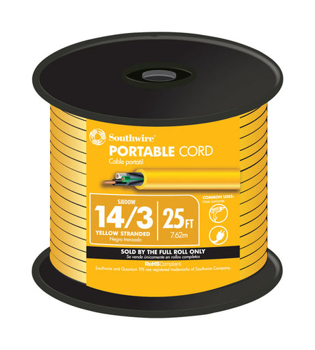 Southwire 25 ft. 14/3 Stranded Copper SJEOOW Cord